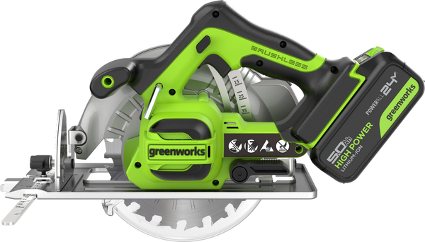 Дисковая пила Greenworks GD24CS бесщеточная 24V / 1500907CUG