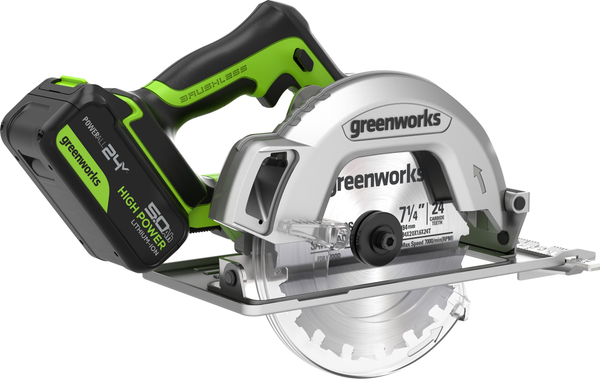 Дисковая пила Greenworks GD24CS бесщеточная 24V / 1500907CUG