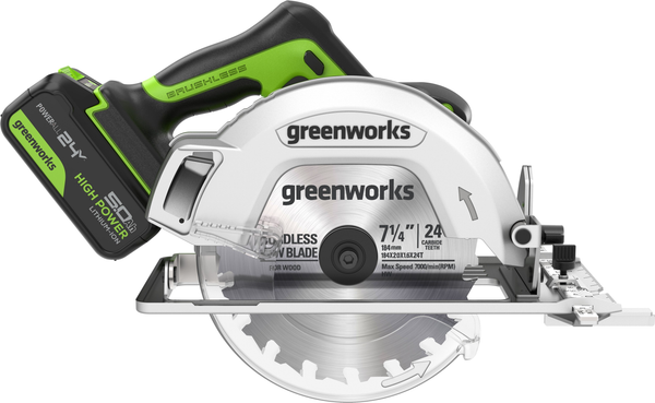 Дисковая пила Greenworks GD24CS бесщеточная 24V / 1500907CUG