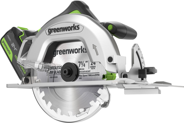 Дисковая пила Greenworks GD24CS бесщеточная 24V / 1500907CUG