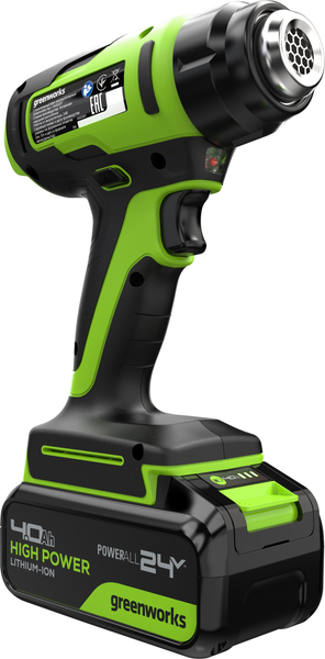 Строительный фен Greenworks G24HG 24V 550°С / 3400207CUB
