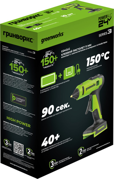 Клеевой пистолет Greenworks G24GLG / 3502207CUA