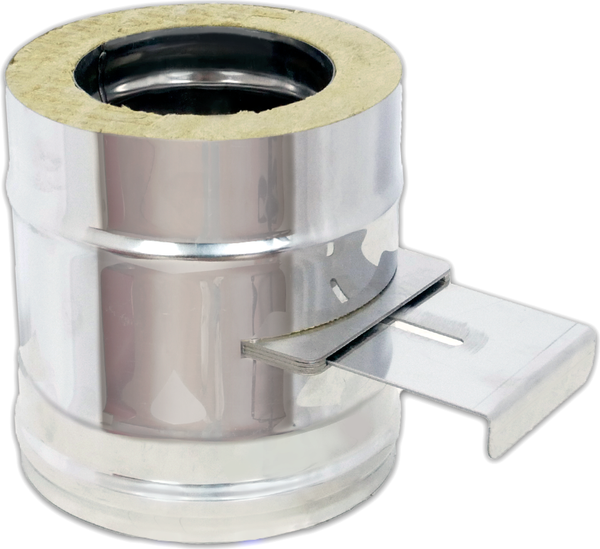 Шибер для труб Везувий Сэндвич AISI 430/0/8мм д.115х200 L-0/2м - фото