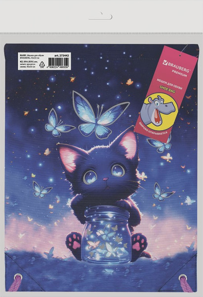 Мешок для обуви Brauberg Premium. Night Catcher / 273442