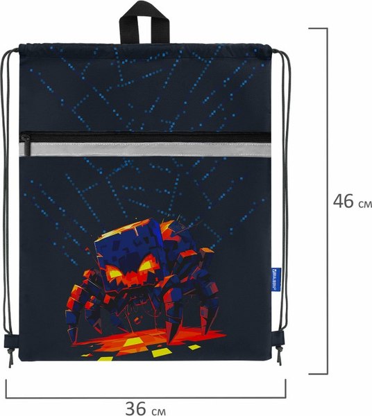 Мешок для обуви Brauberg Fire Spider / 273450