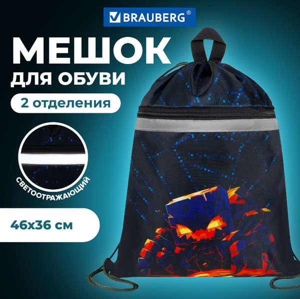 Мешок для обуви Brauberg Fire Spider / 273450