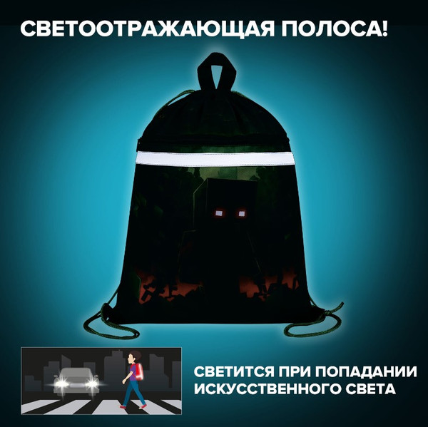 Мешок для обуви Brauberg Night Warrior / 272396