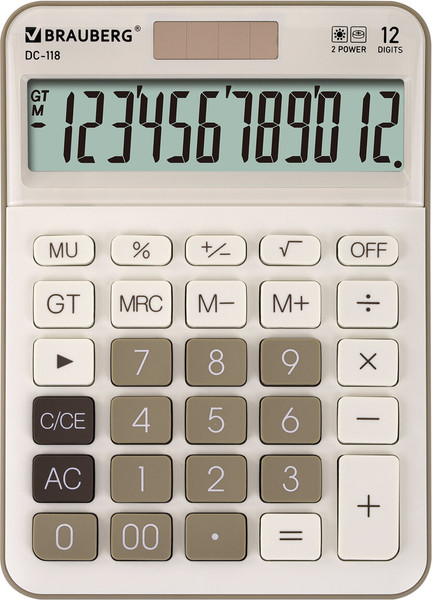 Калькулятор Brauberg DC-118-BG / 272963
