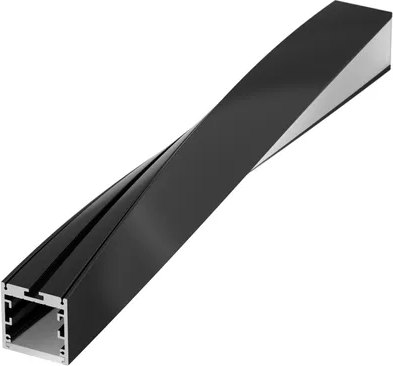 Профиль для светодиодной ленты Arlight SL-ARC-3535-TWIST90L-400 BLACK / 032679 - фото