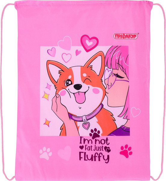 Мешок для обуви Пифагор Fluffy Akita / 272385