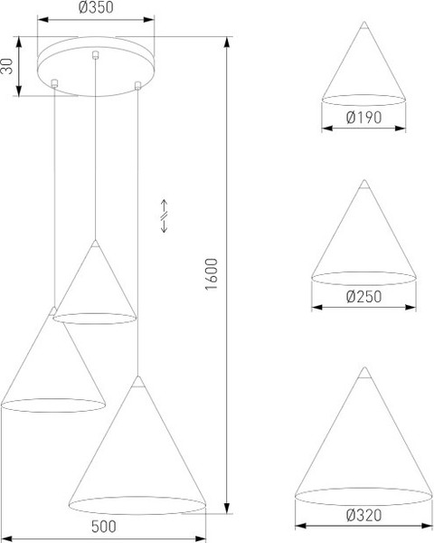 Люстра TK Lighting Cono Mix 11086