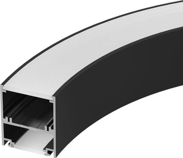 Профиль для светодиодной ленты Arlight SL-ARC-5060-D1500-A90 BLACK / 029270 - фото