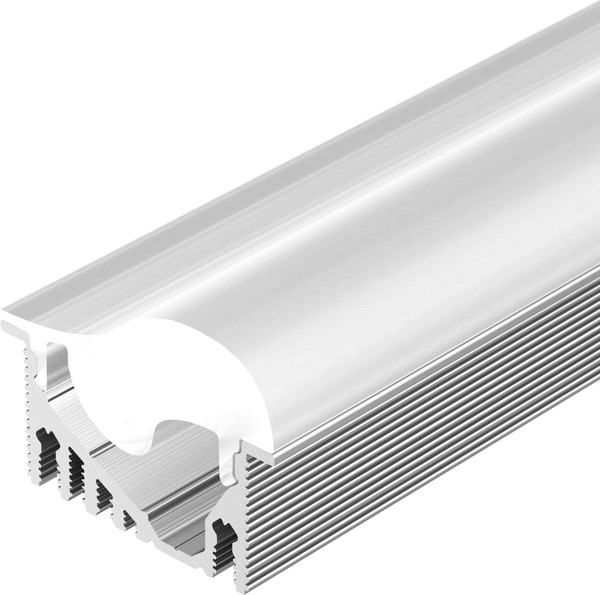 Профиль для светодиодной ленты Arlight ALU-ASYMETRIC-2000 ANOD+FROST LENS / 019270 - фото