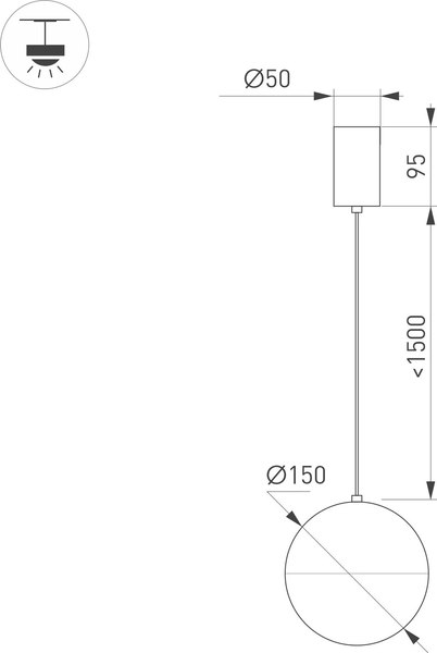 Потолочный светильник Arlight SP-EMISFERO-R150-11W Warm3000 BK / 035950