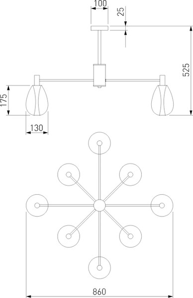 Потолочный светильник Евросвет 60175/8 Smart