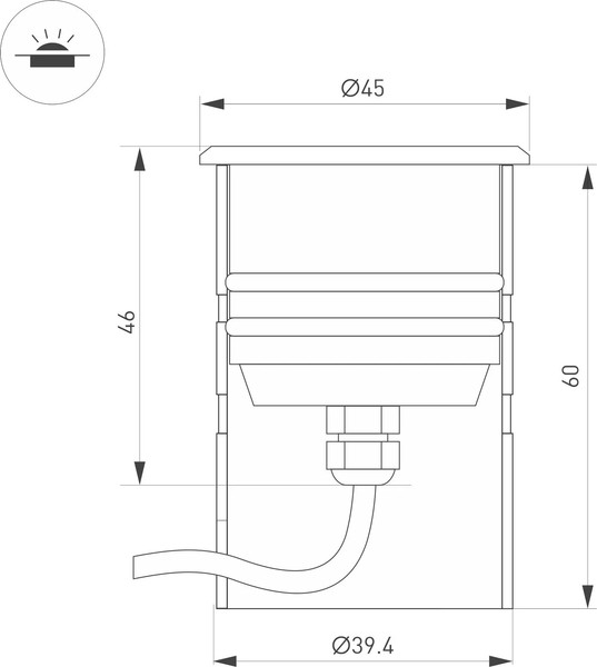 Светильник уличный Arlight KT-AQUA-R45-3W White6000 SL / 028056