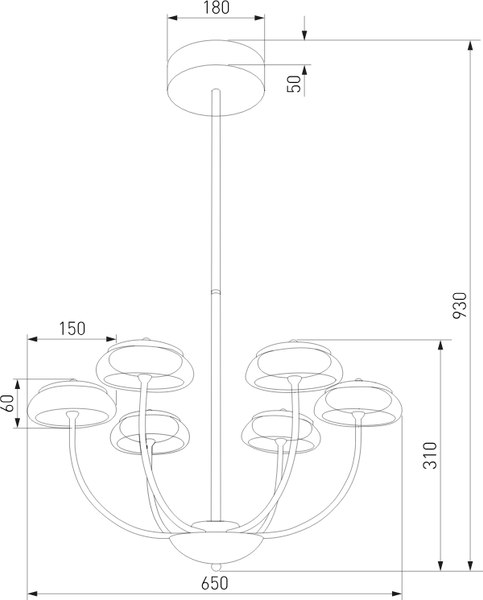 Люстра Евросвет 50388 LED