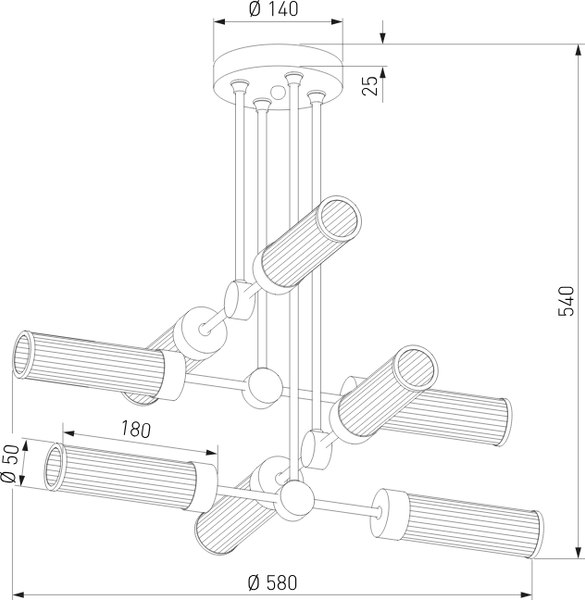 Люстра Евросвет 60166/8
