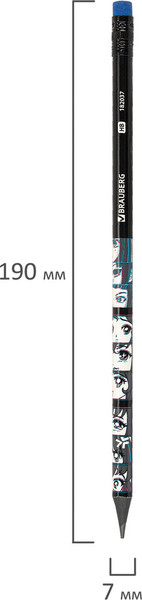 Набор простых карандашей Brauberg Manga / 182037