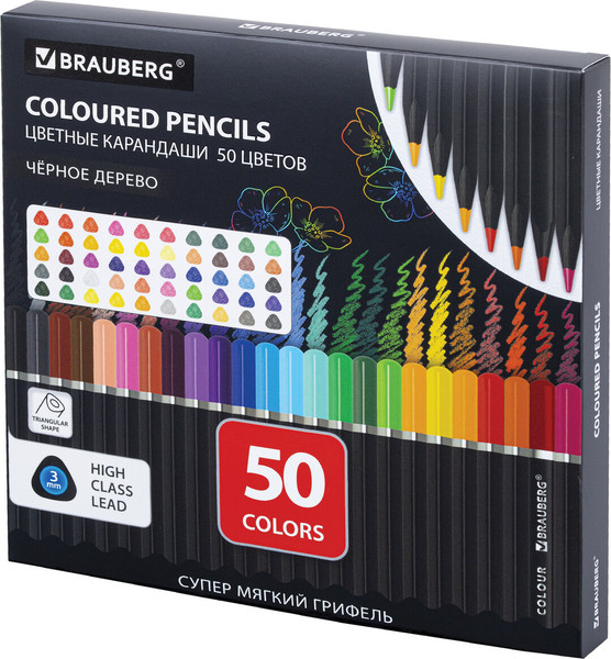 Набор цветных карандашей Brauberg 182043 - фото