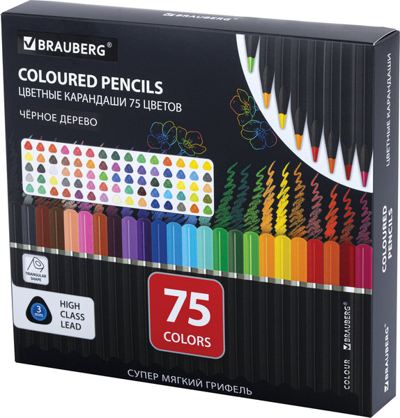 Набор цветных карандашей Brauberg 182044 - фото