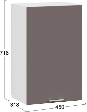 Шкаф навесной для кухни ТриЯ Габриэлла 1ВВ45 с одной дверью