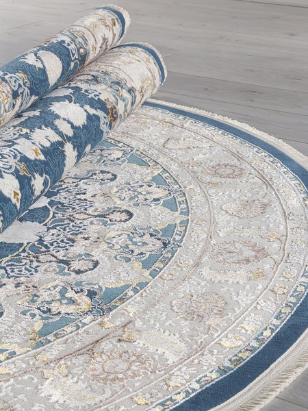 Коврик Arda Zarina A050B-OVAL-D.BLUE-CREAM