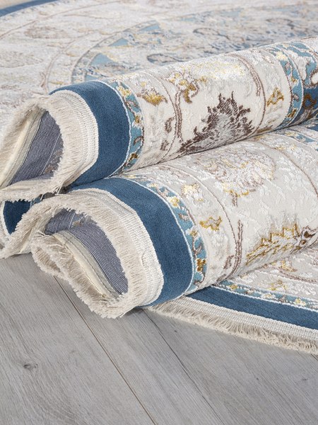 Коврик Arda Zarina A050B-OVAL-D.BLUE-CREAM