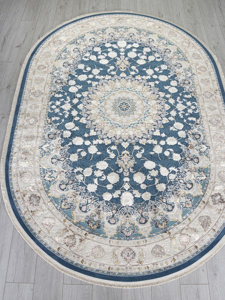 Коврик Arda Zarina A050B-OVAL-D.BLUE-CREAM