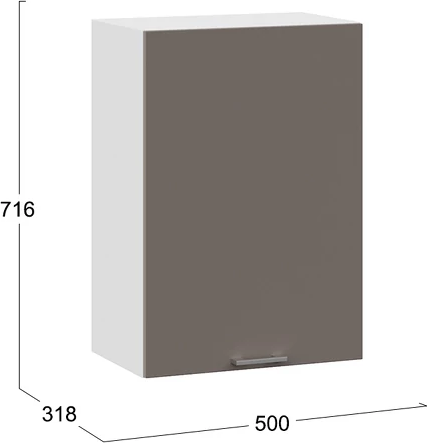 Шкаф навесной для кухни ТриЯ Габриэлла 1ВВ5 с одной дверью