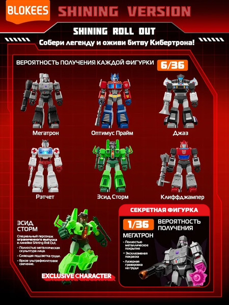 Конструктор Blokees Трансформеры. Shining Roll Out / 67319