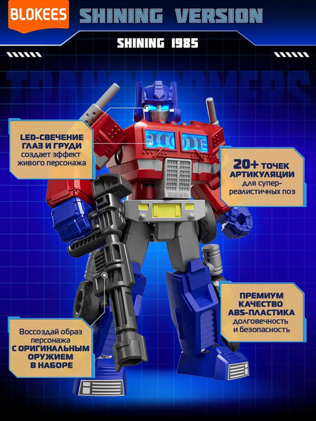 Конструктор Blokees Трансформеры. Shining 1985 / 67320