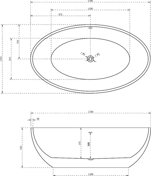 Ванна акриловая Abber AB9249-1.7