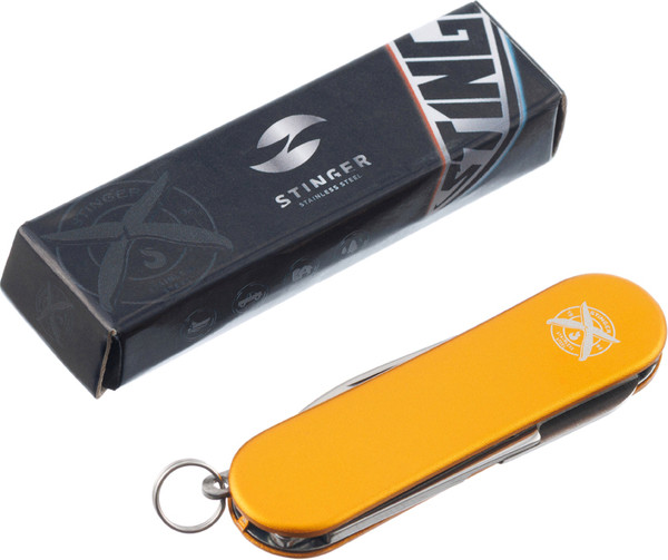 Нож швейцарский STINGER FK-K7003LG-GOLD