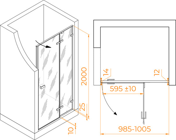 Душевая дверь RGW SV-004B / 353200410-14
