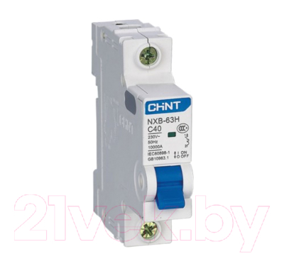 Выключатель автоматический Chint NXB-63 1P 10A 6кА C 814013 - фото