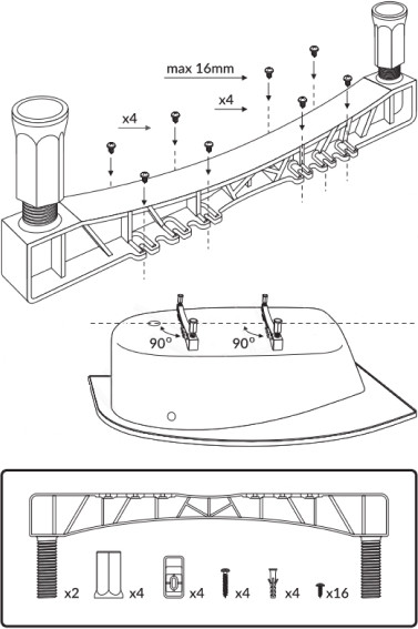Ножки опорные Excellent NWT-50W