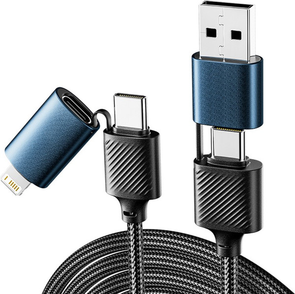 Кабель Rexant 4в1 USB-A Type-C Lightning / 18-7094 - фото