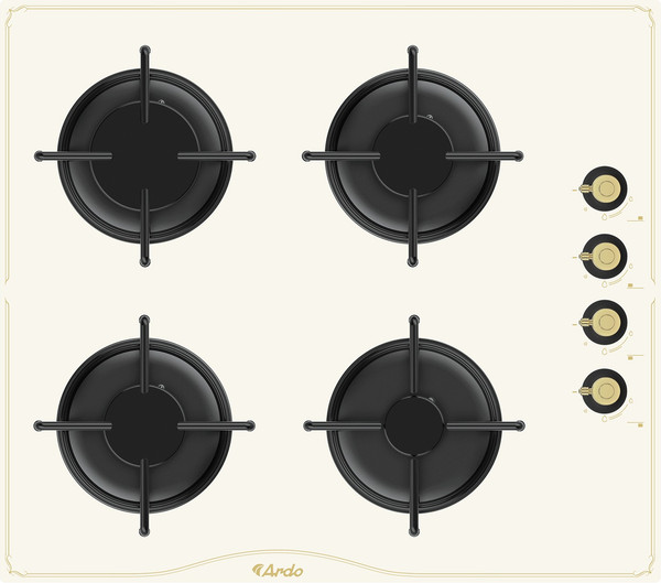 Газовая варочная панель Ardo GHS64GRC2 - фото