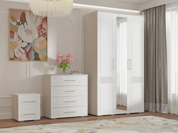 Шкаф Премиум Флоренция трехстворчатый с зеркалом