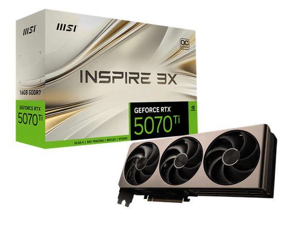 Видеокарта MSI RTX 5070 Ti 16G Inspire 3X OC