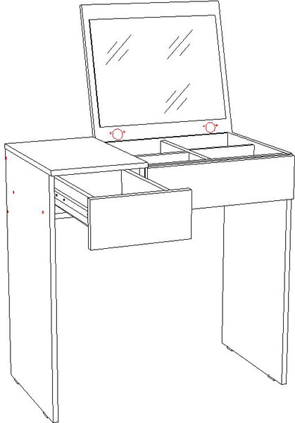 Туалетный столик Премиум Амелия Оливия