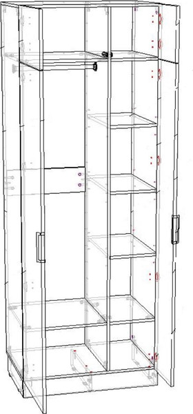 Шкаф Премиум Оливия 800