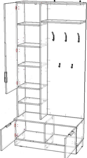 Секция в прихожую Премиум Оливия прихожая