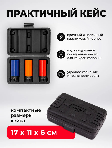 Набор головок слесарных Patron P-4032C