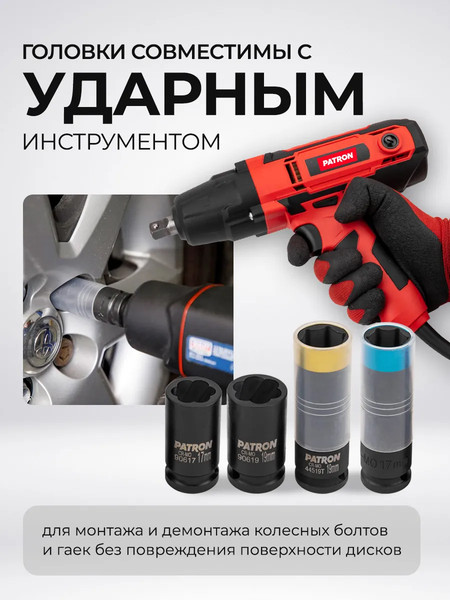Набор головок слесарных Patron P-4035D