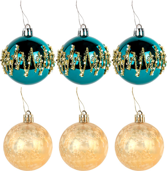 Набор шаров новогодних Золотая сказка 592178 - фото