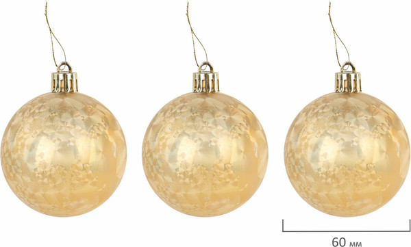 Набор шаров новогодних Золотая сказка 592178