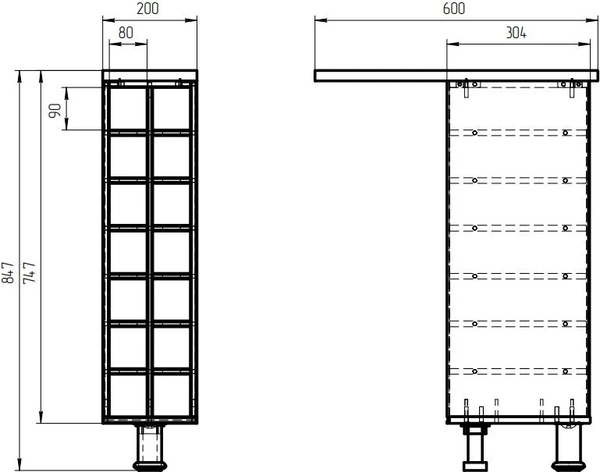 Шкаф-стол кухонный Dipriz Виго / Д.70104.2