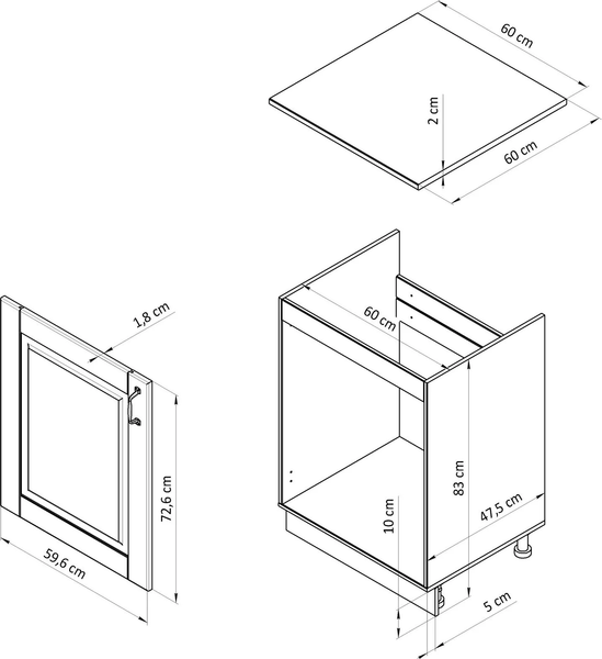 Шкаф под мойку Dipriz Венесуэлла №2 1дв / Д.70117.1